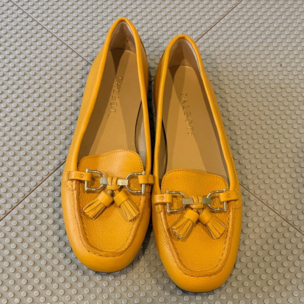 Talbots Women's Deep Yellow Tassel Loafers, size 6.